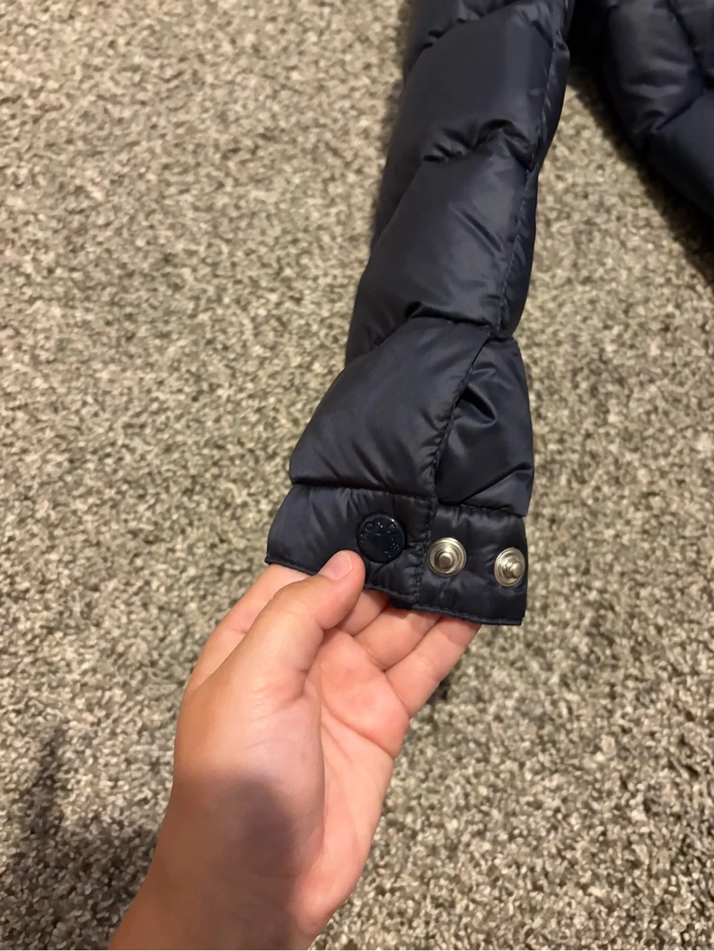 Unisex / Boys’ Moncler Navy Quilted Kids Puffer Jacket
